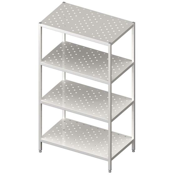 Shelf with perforated shelves 1000x700x1800 mm, self-assembly