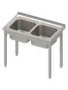 Sink table without base 1000x600x850 mm, with two basins with upstand, self-assembly