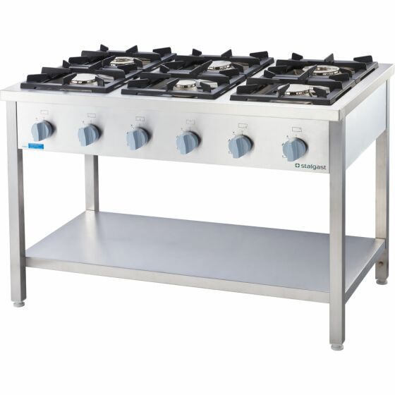 Gas stove series 700 - G20, 6 burners (3.5 + 3x5 + 2x7), 1200 x 700 x 850 mm (WxDxH)