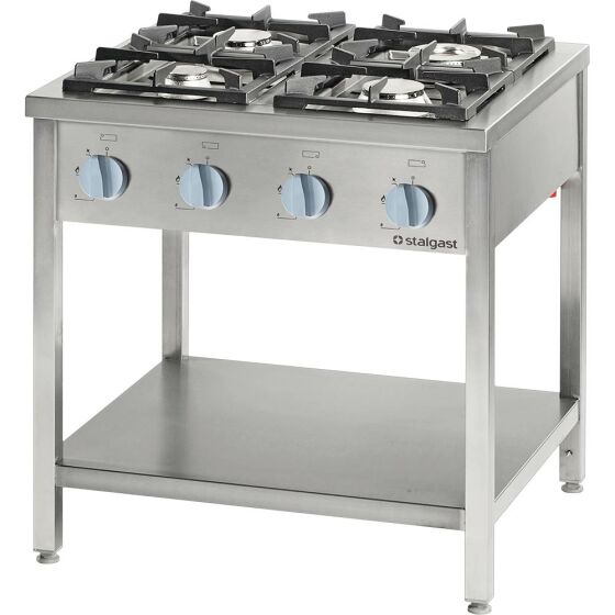 Gas stove series 900 - G20, 4 burners (3.5 + 5 + 7 + 9), 900 x 900 x 850 (WxDxH)