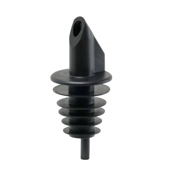 BILLY - Kunststoff-Ausgiesser für 0,5 - 1,5 lt. Flaschen  - Schwarz        - Polybeutel 12er Pack