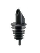 BILLY - Kunststoff-Ausgiesser für 0,5 - 1,5 lt. Flaschen  - Schwarz        - Polybeutel 12er Pack