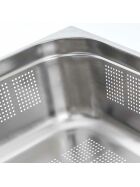 Stalgast Edelstahl Gastronormbehälter Serie STANDARD, GN 1/1 (40mm), perforiert/gelocht