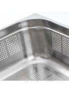 Standard gastronorm containers, GN 1/2 (65mm), perforated