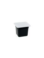 Gastronormbehälter, Serie STANDARD, Polycarbonat, schwarz, GN 1/6 (150 mm)