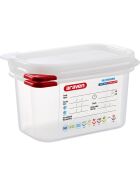 ARAVEN gastronorm container with lid, polypropylene, GN 1/9 (100 mm)