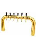 Brückenschanksäule 4-leitig matt geschliffen