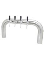 Brückenschanksäule 4-leitig matt geschliffen