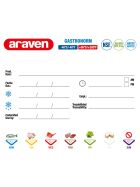 ARAVEN gastronorm container with lid, polypropylene, GN 1/4 (150 mm)