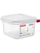 ARAVEN gastronorm container with lid, polypropylene, GN 1/6 (100 mm)