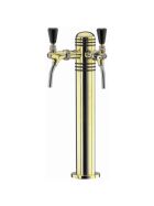 Schanksäule Modell "Karat Plus" 2-leitig Messing poliert