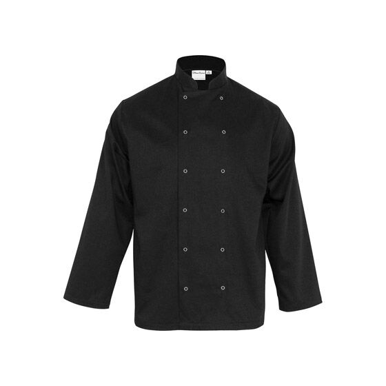 Nino Cucino chef jacket long-sleeved, black, size S