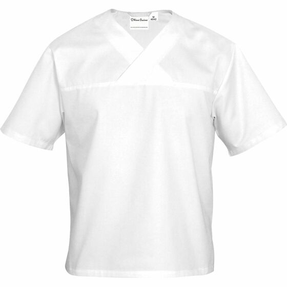 Nino Cucino short-sleeved chef shirt, white, size L