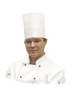 Nino Cucino Kochmütze, weiß, plissiert, 100% Vliesstoff, H. 20 cm