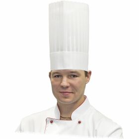 Nino Cucino chefs hat, white, 100% fleece line, height 25 cm