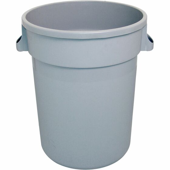 Round waste container, gray, 120 liters
