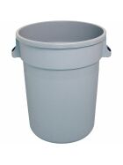 Round waste container, gray, 120 liters
