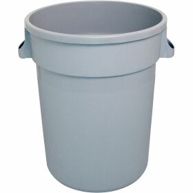 Round waste container, gray, 80 liters