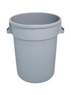 Round waste container, gray, 80 liters
