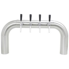 Brückenschanksäule 6-leitig CNS poliert