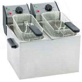 ROLLER GRILL deep fryer with two basins, 2 x 5 liters,...