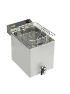 ROLLER GRILL Fritteuse mit Ablasshahn, 12 Liter, Abmessung 350 x 470 x 350 mm (BxTxH)