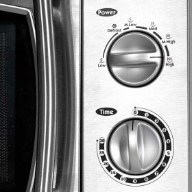 Microwave, 900 watts, dimensions 483 x 420 x 281 mm (WxDxH)