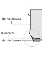 Suppentopf mittelhohe Form, ohne Deckel, Ø 400 mm, Höhe 300 mm, 37,7 Liter