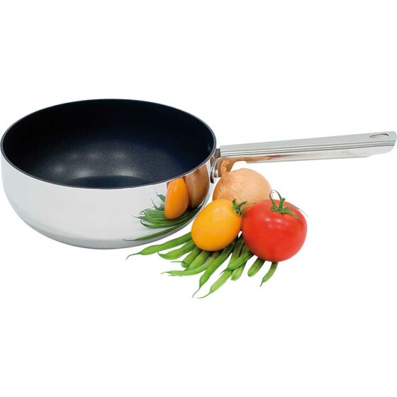 Saute pan with non-stick coating without lid, Ø 220 mm, height 82 mm, 3 liters