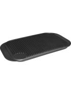 Roasting and grill plate made of cast iron, double-sided (grooved / smooth), dimensions 48 x 26 cm
