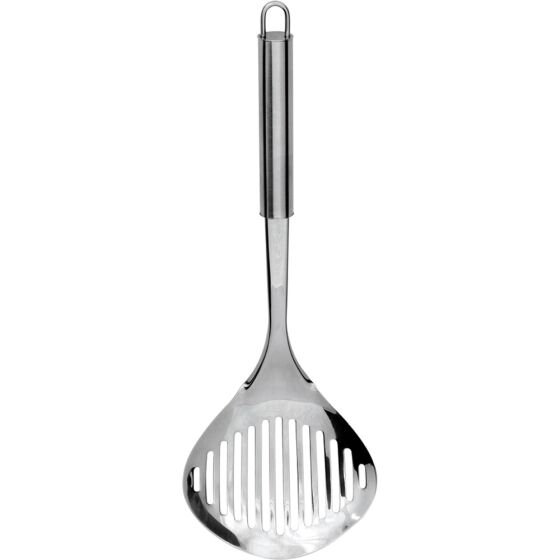 Fish / slotted spoon, round handle, length 34.5 cm