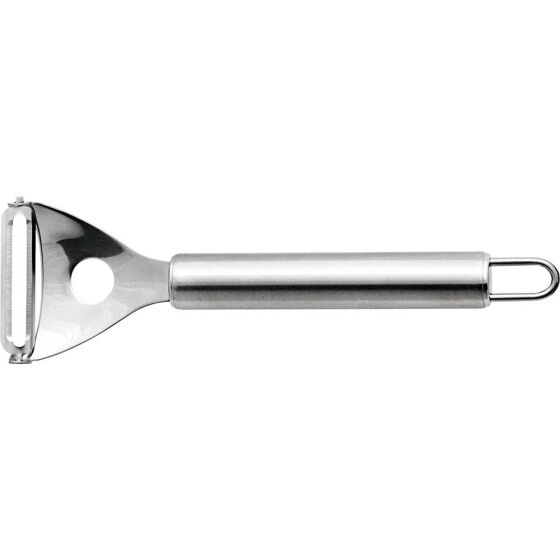 Vegetable peeler, round handle, length 16.5 cm