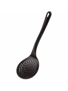 Slotted spoon, made of glass fiber reinforced material, black, length 35 cm