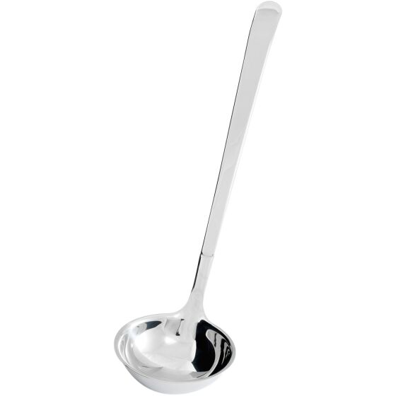 Soup ladle, highly polished, made from one piece, handle length 31 cm, 0.08 liters