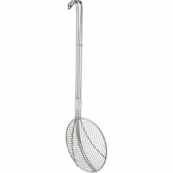 Baking / deep-frying spoon made of chrome steel, Ø 16 cm, handle length 47 cm