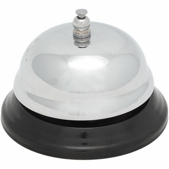 Reception bell, chrome-plated, Ø 85 mm, height 60 mm