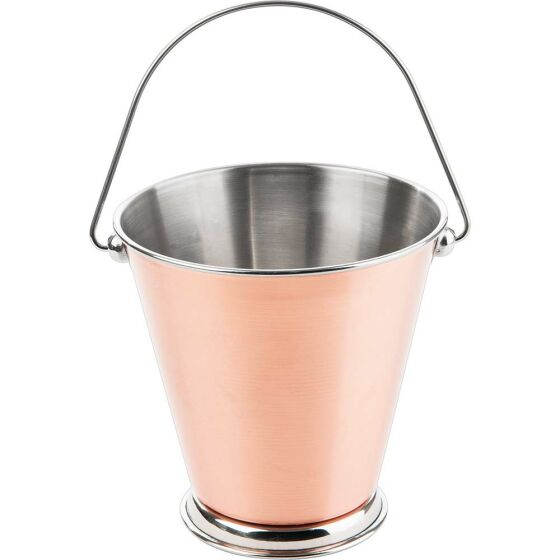 Serving bucket, copper-colored outside, Ø 12 cm, height 12 cm