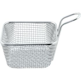 Square frying basket, 10 x 9 x 6 cm (WxDxH)