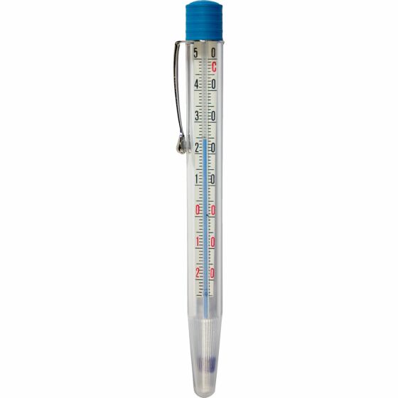 Thermometer with metal clip, temperature range -20 ° C to 50 ° C