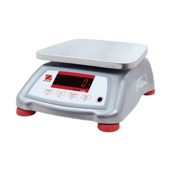 Kitchen scales waterproof, capacity 6 kg, division 1 g, dimensions 256 x 280 x 121 mm (WxDxH)