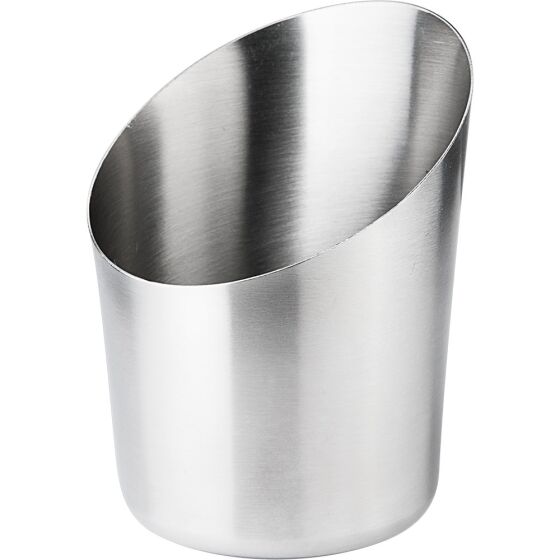 Stainless steel serving mug Ø 88 mm, height 110 mm, satined