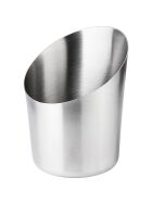 Stainless steel serving mug Ø 88 mm, height 110 mm, satined