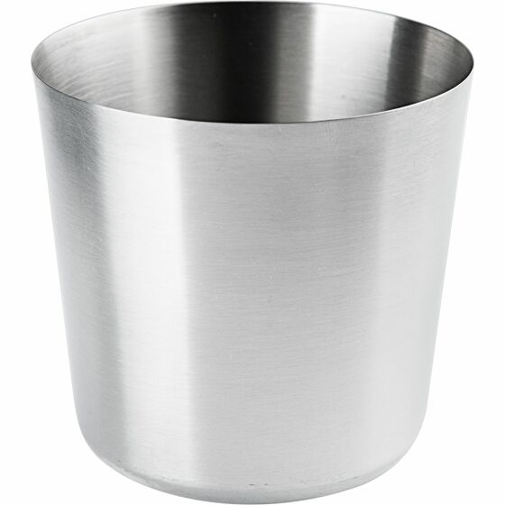 Stainless steel serving mug Ø 88 mm, height 85 mm, satined