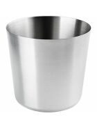 Stainless steel serving mug Ø 88 mm, height 85 mm, satined