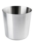 Servier-Becher Edelstahl Ø 88 mm, Höhe 85 mm, satiniert