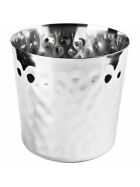 Stainless steel serving mug Ø 88 mm, height 85 mm, hammer finish