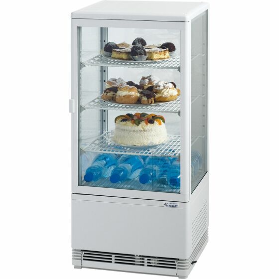 Refrigerated display case, 78 liters, white, dimensions 428 x 386 x 960 mm (WxDxH)