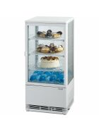 Refrigerated display case, 78 liters, white, dimensions 428 x 386 x 960 mm (WxDxH)