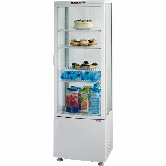 Refrigerated showcase with two doors, 235 liters, dimensions 515 x 485 x 1689 mm (WxDxH)
