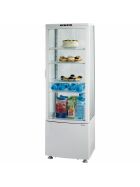 Refrigerated showcase with two doors, 235 liters, dimensions 515 x 485 x 1689 mm (WxDxH)